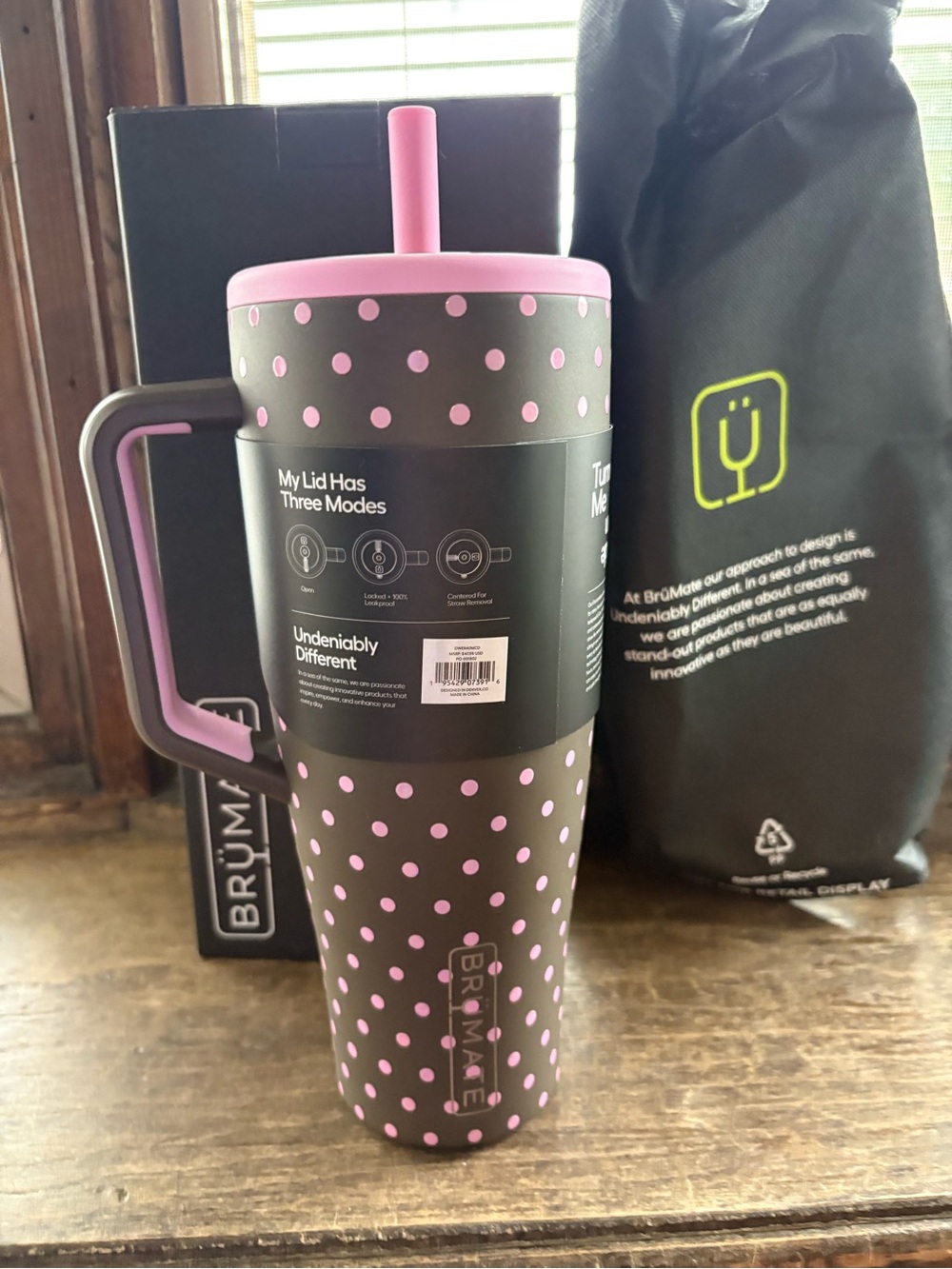 BrüMate Era 40oz in Mocha Dot